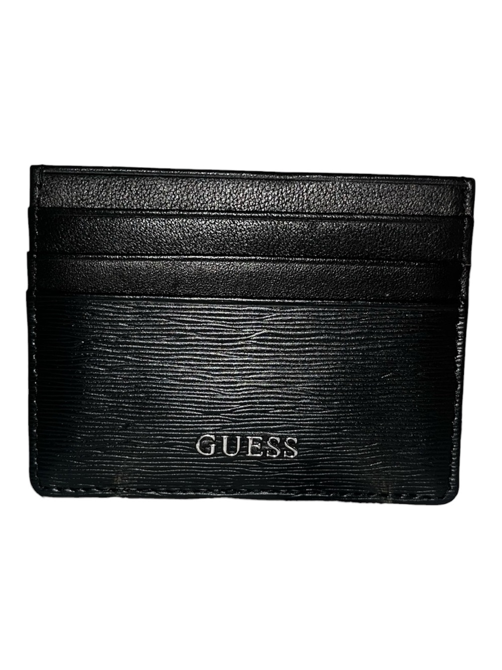 GUESS Black Epi Slim Card Wallet